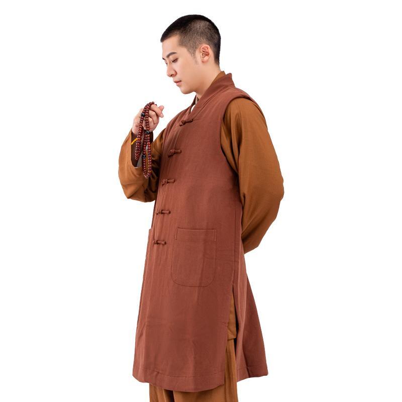 AUTHENTIC JUE BRAND MONK CLOTHES DOUBLE WOVEN TWILL MEDIUM GARAN COAT WARM AND VELVET COMFORTABLE AUTUMN AND WINTER MONK CLOTHES MONK CLOTHES