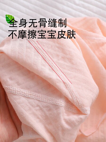 全棉纯棉新生婴儿分体套装夏季薄款秋衣纯棉和尚衣服初生宝宝开裆 — 3