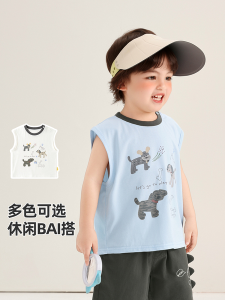 婴儿背心男童休闲无袖t恤夏装女童宝宝衣服短袖儿童夏季薄款上衣 — 3