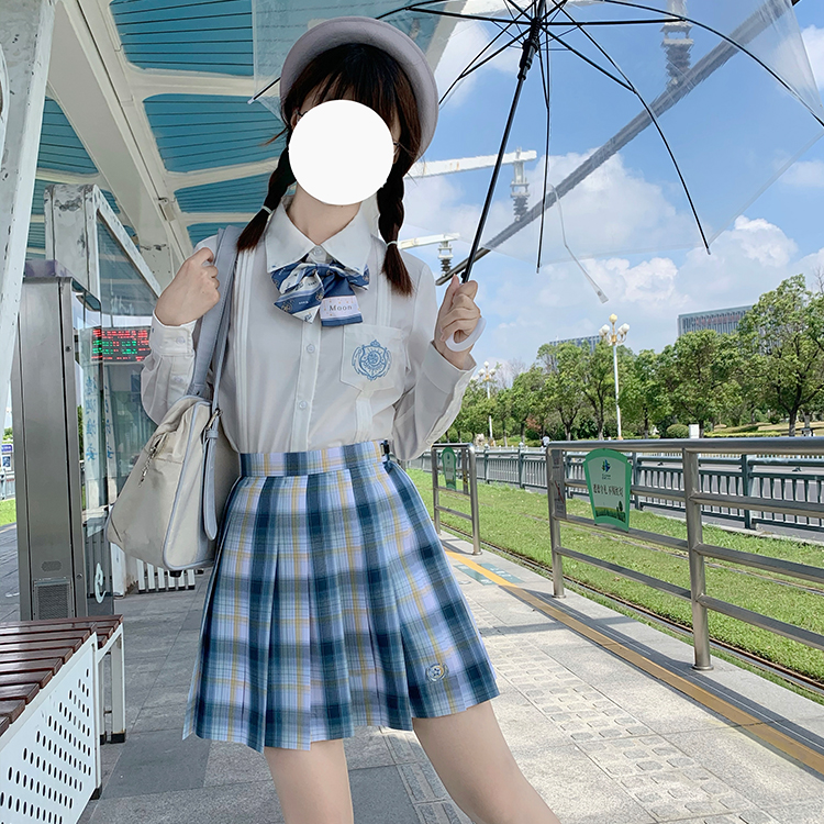 JAPAN VARIETY SAKURA GENUINE YAKUMO JK UNIFORM SPRING SUMMER LONG SLEEVE SHIRT TIE MAGIC CARD GIRL SAKURA SPOT