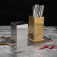 Thickened stainless steel square chopstick tube spoon box storage rack commercial golden restaurant hotel spoon rack drain tube