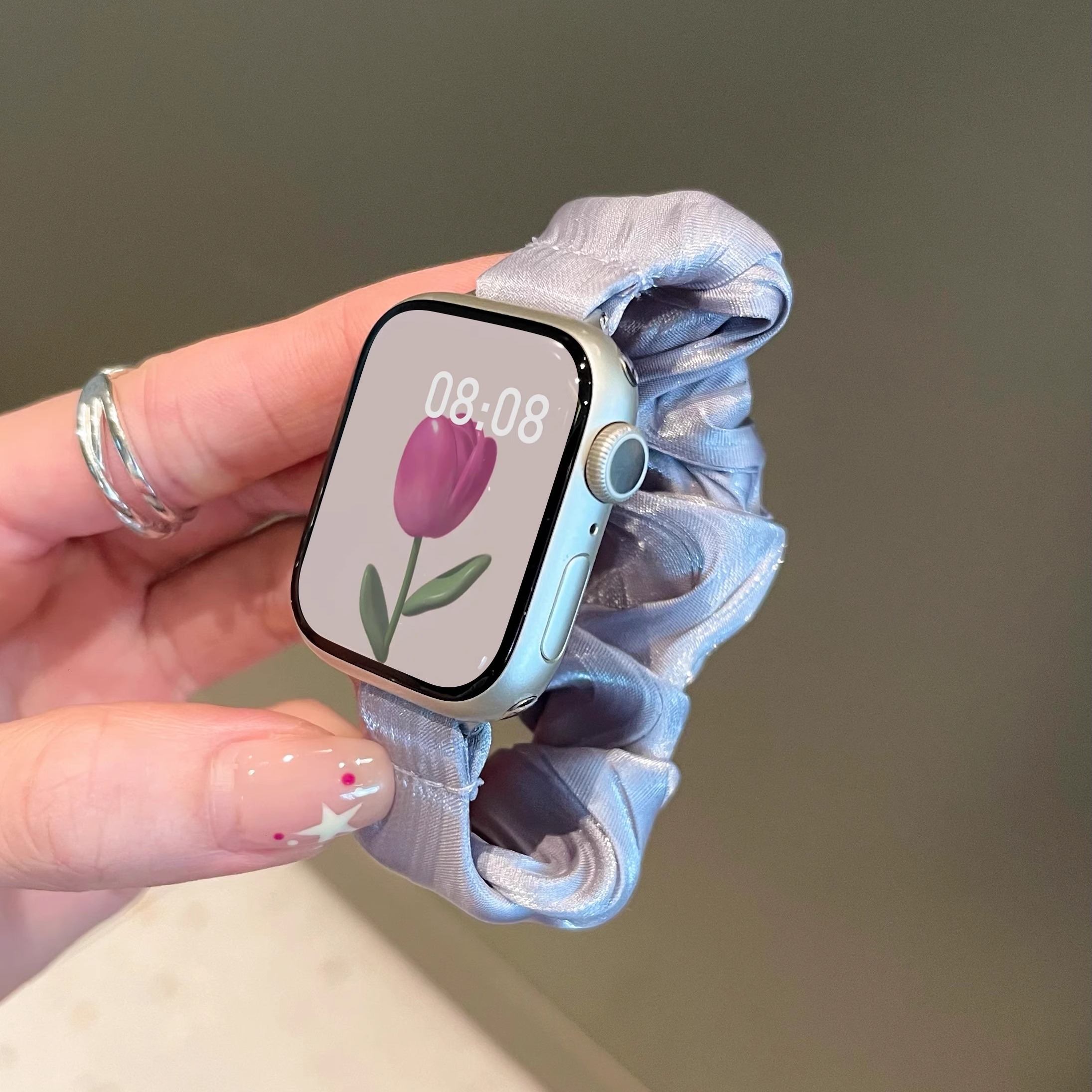 THE FRENCH SMALL FRESH HAIR TIE IS SUITABLE FOR APPLE WATCH APPLEWATCH BAND S10987654SE UNIVERSAL ULTRA