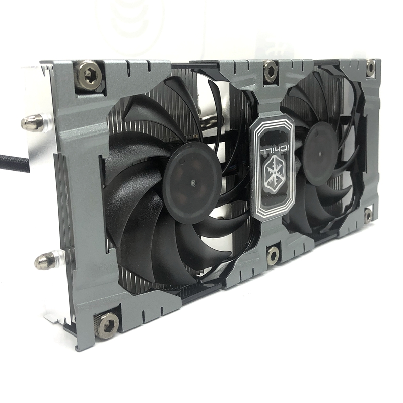THE NEW YINGZHONG GTX660 970TI 980 DUAL FAN 4-WIRE TEMPERATURE CONTROL INDEPENDENT CHICKEN GRAPHICS CARD RADIATOR ASSEMBLY