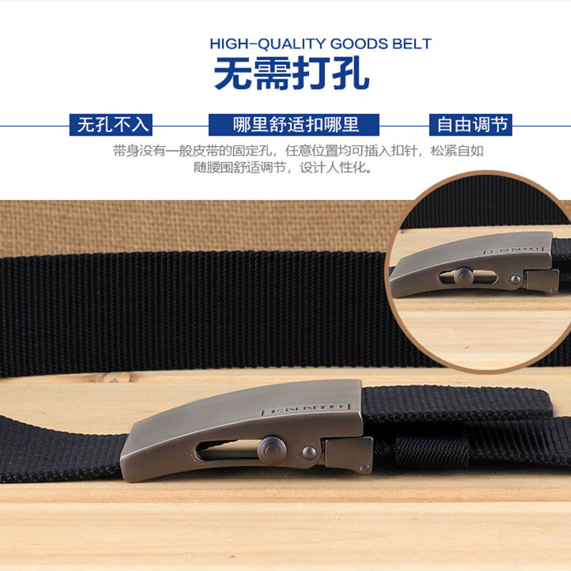 VERSATILE FASHION TRAINING BELT MENS SELF BUCKLE CANVAS MILITARY BELT MENS YOUTH CASUAL STUDENT MILITARY TRAINING BELT