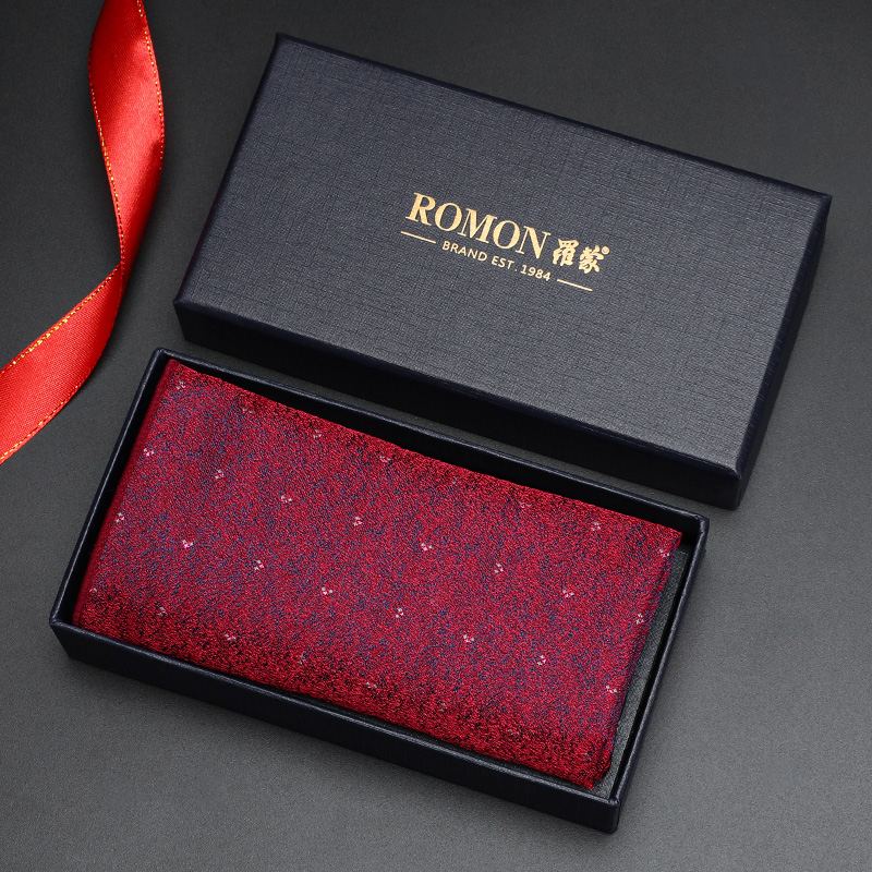 ROMON FORMAL WEAR BUSINESS WEDDING SUIT POCKET TOWEL MENS POCKET SQUARE TOWEL WEDDING HANDKERCHIEF CHEST TOWEL SUIT POCKET SCARF