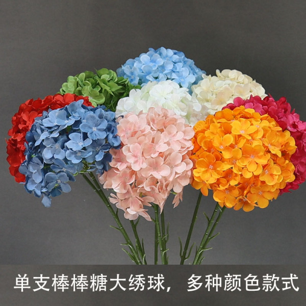 仿真花棒棒糖绣球单支宝塔大绣球婚庆假花路引插花婚礼摆放装饰花