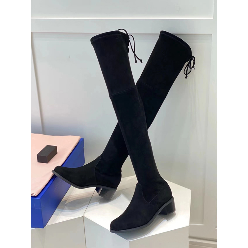FALL|WINTER 2022 NEW BLOCK HEEL OVER-THE-KNEE BOOTS STRETCH BOOTS SKINNY BOOTS SLIM BOOTS NON-DROPPING 5050 TALL BOOTS WOMEN