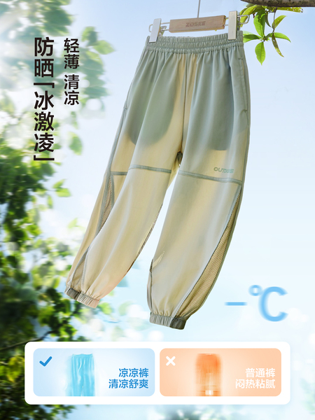 左西童装男童裤子夏季薄款儿童青少年速干防蚊裤2026新款大童长裤 — 5