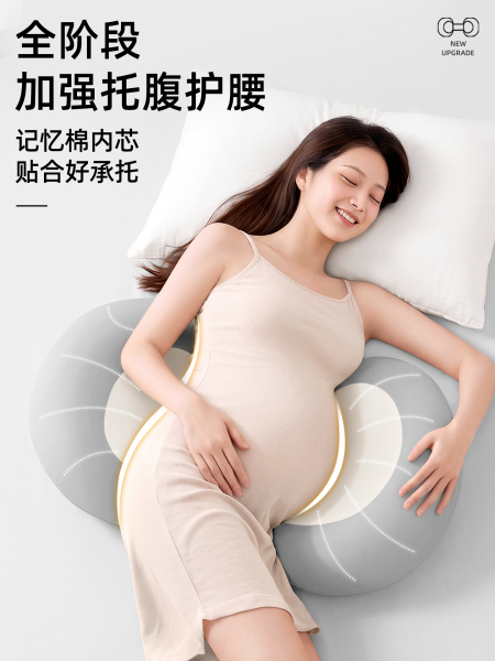 尼拉孕妇侧睡枕孕期侧躺枕头护腰侧睡枕托腹记忆枕缓解腰疼侧卧枕