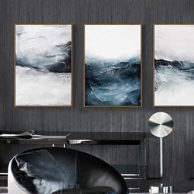 다이아몬드로 가득 찬 5D 다이아몬드 페인팅 거실 추상 잉크 다이아몬드 자수 다이아몬드 크로스 스티치 삼부작 벽돌 자수 2019 새로운 스타일