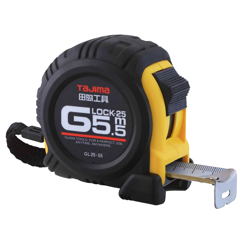 일본 TASHIMA STEEL 고무 코팅 미끄럼 방지 강철 줄자 2 미터 3.5 미터 5 미터 7.5 미터 내마모성 및 내충격 줄자 GL