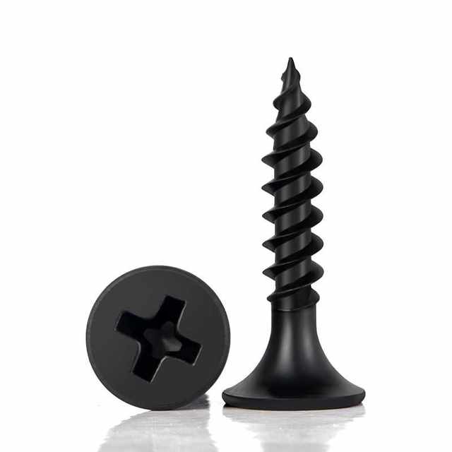 High-strength dry-wall nail self-tapping screw plus hard cross flat head self-tapping nail black woodworking gypsum board screw M3.5
