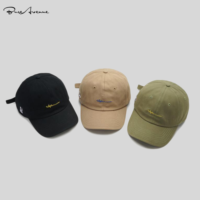 BURE AVENUE CAP SIMPLE LETTER EMBROIDERY BASEBALL CAP SUMMER SUN HAT OUTDOOR SUNSHADE