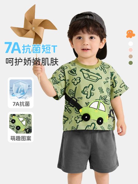特价清仓宝宝短袖套装2026新款男童夏季套装婴儿衣服女童分体薄款 — 3