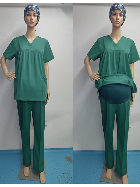 弹力托腹裤护士孕妇裤手术室手术衣医护刷手服女短袖速干医生服 — 3