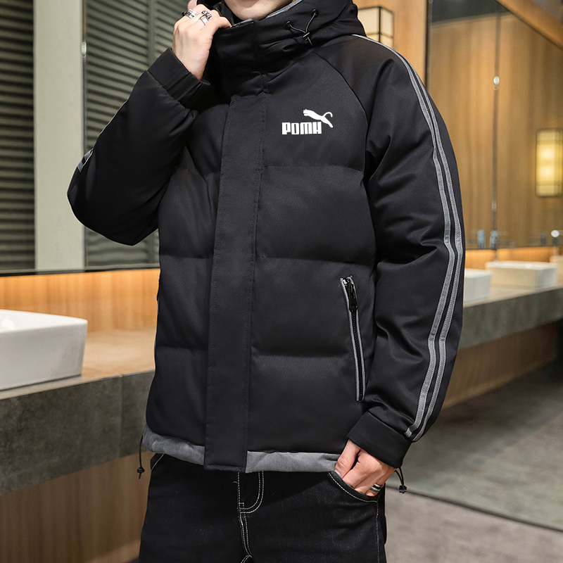 BRAND WINTER DOWN JACKET MENS SHORT TRENDY BRAND POPULAR COTTON JACKET 2024 NEW YOUTH WARM AND WINDPROOF HOODED JACKET