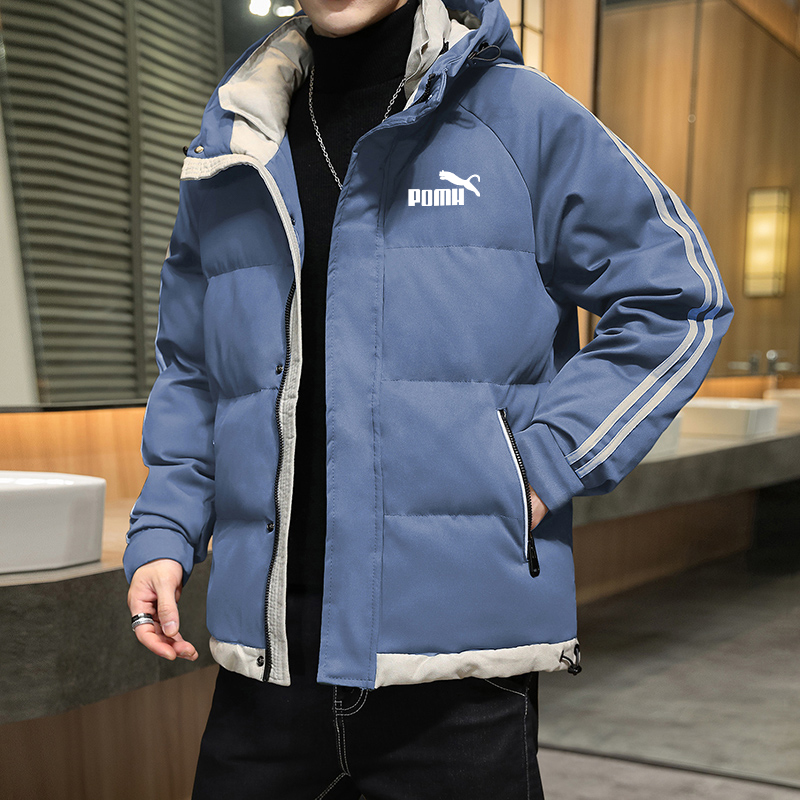 BRAND WINTER DOWN JACKET MENS SHORT TRENDY BRAND POPULAR COTTON JACKET 2024 NEW YOUTH WARM AND WINDPROOF HOODED JACKET