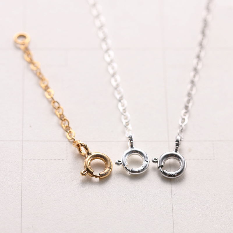 S QQ BUCKLE EXTENSION CHAIN TAIL ADJUSTMENT CHAIN EXTENSION CHAIN EXTENDED CHAIN GOLD-PLATED HANDMADE DIY BRACELET NECKLACE ACCESSORIES JEWELRY