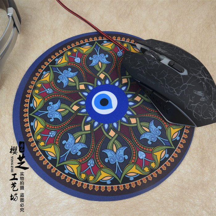 XINJIANG STYLE GIFTS ETHNIC CHARACTERISTICS WIND MOUSE PADS COASTERS ANTI-SCALD PADS TELEPHONE MATS SMALL SQUARE PADS BOWLS ROUND HEAT INSULATION PADS