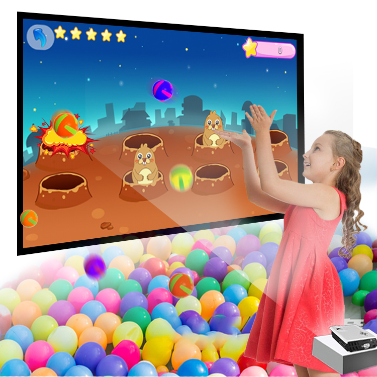 프로젝션 인터랙티브 볼 스매싱 3D 벽 스매싱 볼 인터랙티브 게임 장난꾸러기 성 어린이 놀이터 장비 스매싱 볼 인터랙티브 소프트웨어