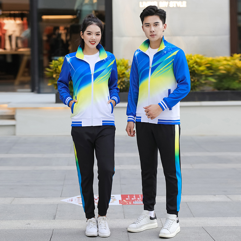 SPRING AND AUTUMN STUDENT CLASS UNIFORM SUITSMENS AND WOMENS SPORTSWEAR SCHOOL CLASS SPORTS MEETING ENTRANCE AND EXIT UNIFORMS GROUP CLOTHING CUSTOMIZATION