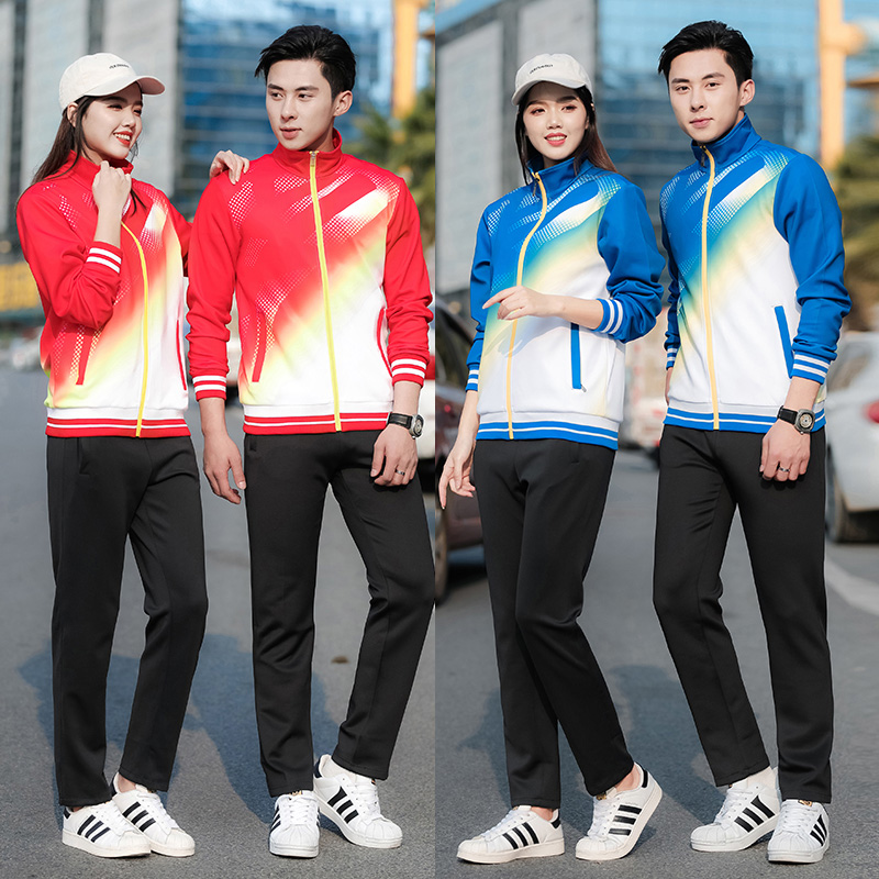 SPRING AND AUTUMN STUDENT CLASS UNIFORM SUITSMENS AND WOMENS SPORTSWEAR SCHOOL CLASS SPORTS MEETING ENTRANCE AND EXIT UNIFORMS GROUP CLOTHING CUSTOMIZATION
