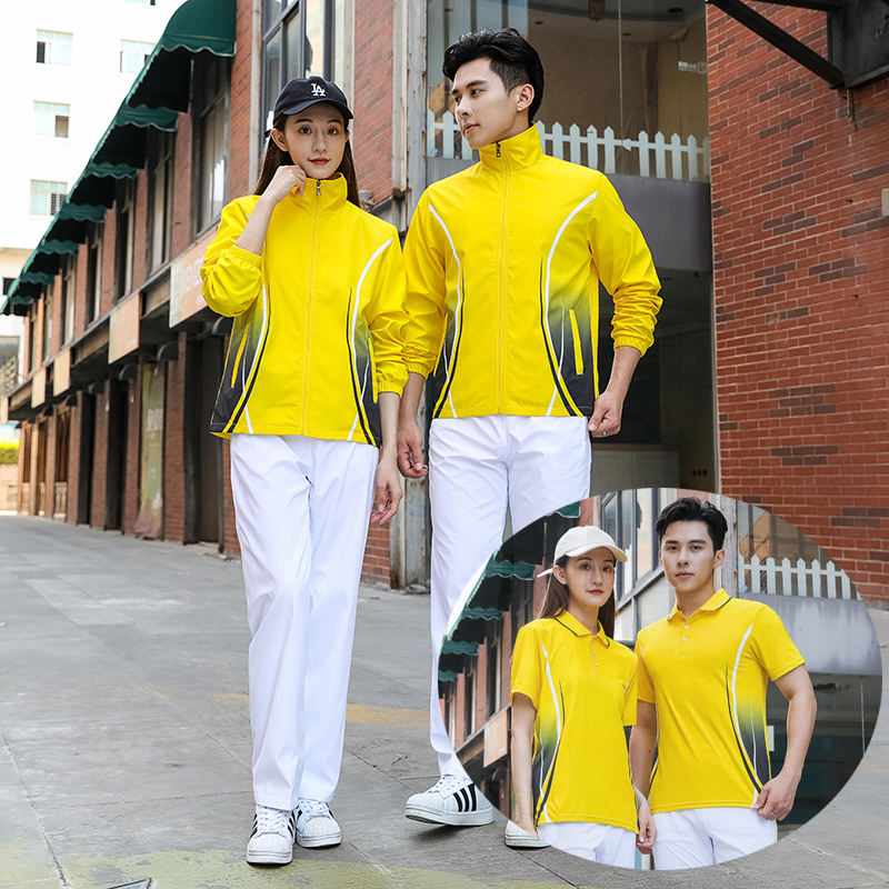SPRING AND AUTUMN NEW SPORTSWEAR VOLUNTEER GAMES WALKING TEAM THREE-PIECE UNIFORMS MALE AND FEMALE STUDENT CLASS UNIFORMS COUPLE SETS
