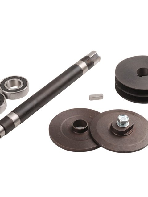 Free shipping 400 steel machine accessories shaft Steel cutting machine spindle Drive shaft clamp Pullwheel bearing press plate