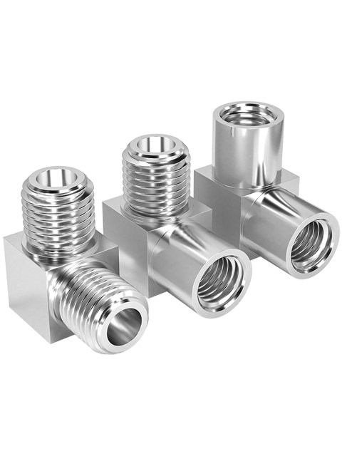 304/316 stainless steel inner and outer wire elbow high pressure pressure gauge diameter 90 CNC right angle bending 2 minutes MM14