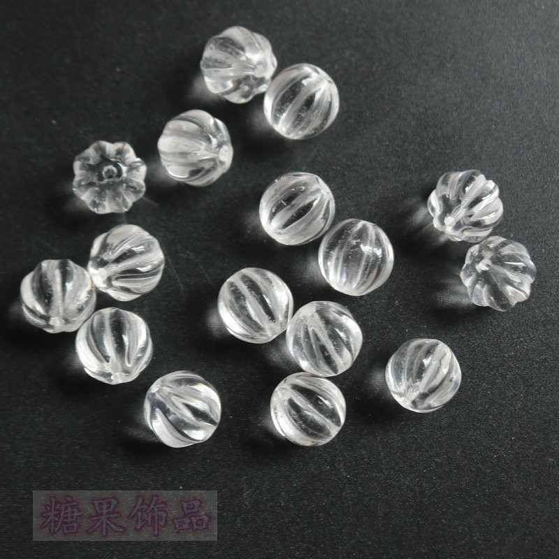 10MM 천연 화이트 크리스탈 손으로 조각 한 호박 비즈 느슨한 구슬 팔찌 목걸이 페르시 DIY 고대 스타일 머리핀 액세서리