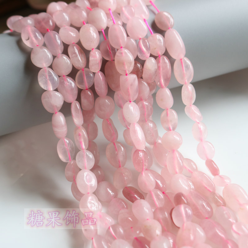 NATURAL PINK CRYSTAL GRAVEL PEACH POLLEN CRYSTAL IRREGULAR CONFORMAL LOOSE BEADS NECKLACE BRACELET BEADED DIY JEWELRY ACCESSORIES