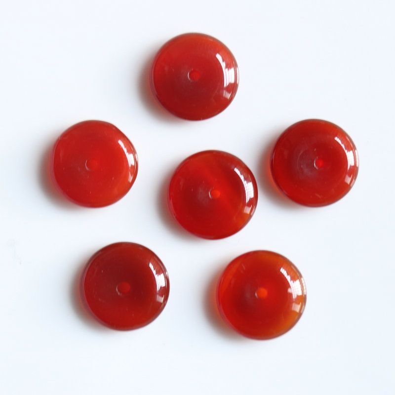 12MM NATURAL CRYSTAL AGATE MINI PING AN BUCKLE RED AVENTURINE RING SEPTUM LOOSE BEAD PENDANT PENDANT DIY ACCESSORIES