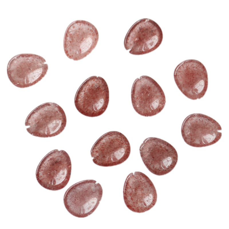 NATURAL STRAWBERRY CRYSTAL SMALL ROUND PLUM RED STRAWBERRY CRYSTAL PETALS ANTIQUE STYLE HAIR ORNAMENT HEADWEAR MATERIAL HANDMADE DIY HAIRPIN ACCESSORIES