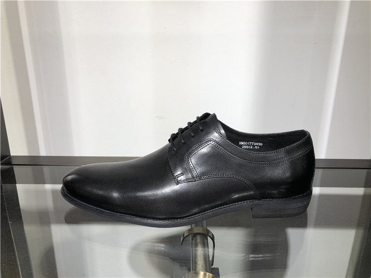 HANDLING SPRING TOP LAYER CALFSKIN LEATHER DERBY SHOES BRANDED MENS BUSINESS DRESS SHOES BLACK