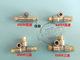 2TD zinc alloy oil pipe tee, direct cross four-way oil-dividing block nylon pipe oil circuit joint 4 6MM oil pipe