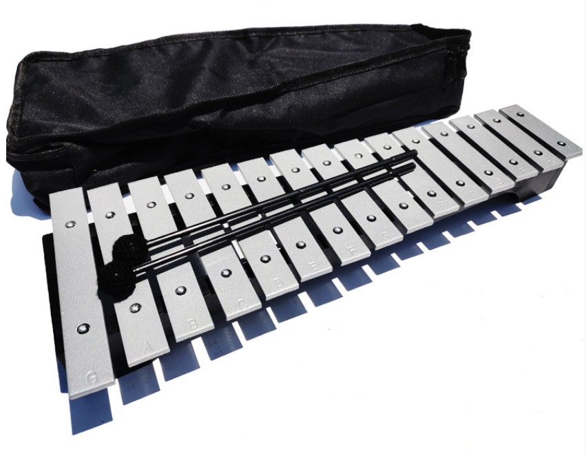 ORFF CHILDRENS PERCUSSION 15-TONE ALUMINUM PLATE PIANO CHILDRENS MUSICAL INSTRUMENT TOY PERCUSSION INSTRUMENT ALUMINUM SHEET PIANO SMALL CARILLON