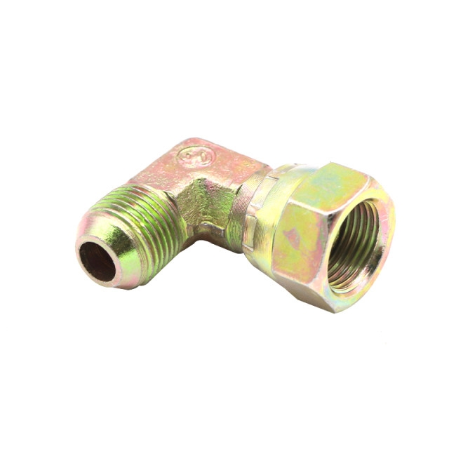 High-pressure locking female elbow hydraulic bending connection 90 degree inner wire horn C-type outer skeleton head D-type conversion diameter and right angle