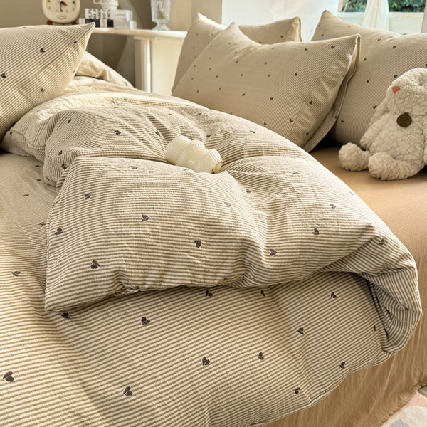 ins风云感双层纱被套150x200x230单件非全棉纯棉宿舍单人1米5被罩