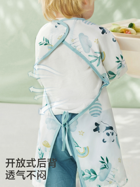 欧孕一体式餐椅罩衣宝宝吃饭围兜婴儿辅食饭兜防水防脏儿童围裙 — 4
