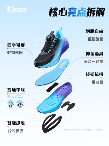 轻速3乔丹童鞋男童跑步鞋春秋新款专业跑鞋青少年运动鞋儿童鞋子 — 2