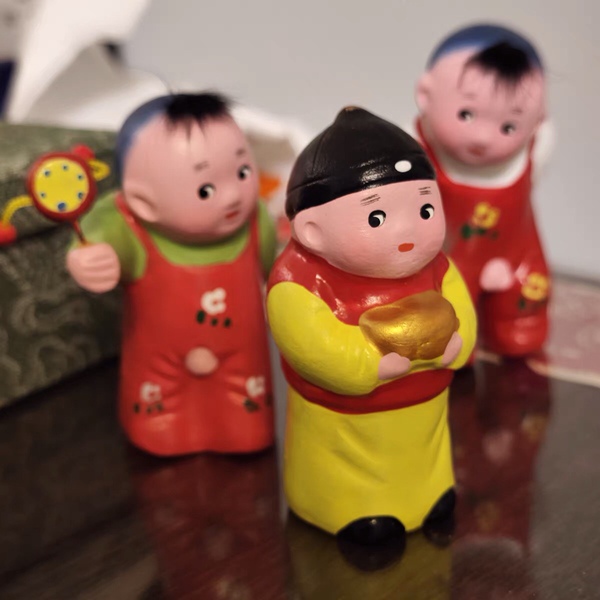 天津特产泥人张手工艺品小摆件 送朋友小百子求子摆件旅游小礼品