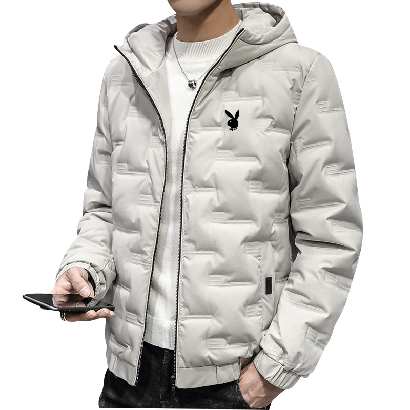 PLAYBOY DOWN JACKET MENS SHORT TRENDY BRAND COTTON JACKET 2023 AUTUMN AND WINTER CLOTHES NEW COTTON JACKET THICKENED JACKET