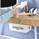 Under-table tissue box for household living room hidden board storage box without punching computer desk bottom sticker tissue box