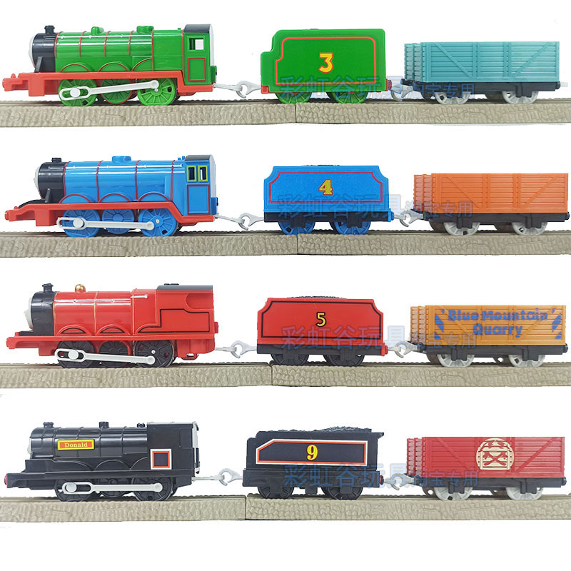 ELECTRIC RAIL TRAINS EDWARD HENRY GORDON JAMES DONALD DOUGLAS BLUE RED AND GREY CARRIAGES