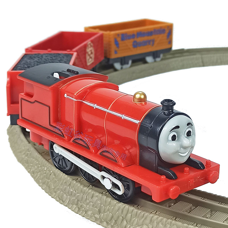 ELECTRIC RAIL TRAINS EDWARD HENRY GORDON JAMES DONALD DOUGLAS BLUE RED AND GREY CARRIAGES