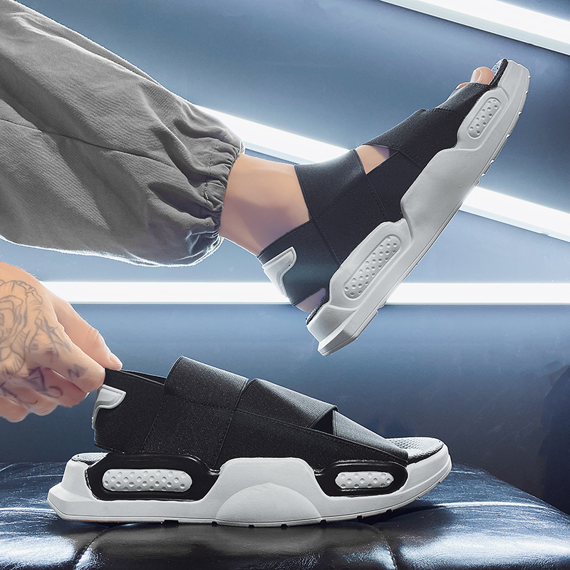 SANDALS MENS AUTUMN 2024 NEW VERSATILE NON-SLIP AND ANTI-ODOR CASUAL SANDALS OUTDOOR SPORTS DRIVING DUAL-PURPOSE BEACH SHOES