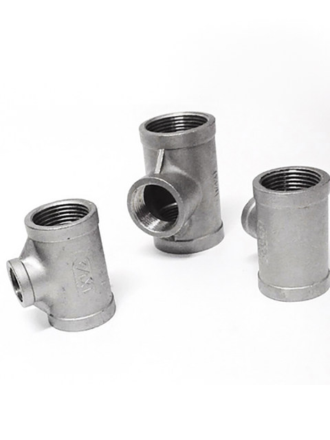 304 stainless steel variable diameter tee diameter tee inner wire tee diameter water pipe joint DN15 4 minutes 6 minutes 1 inch