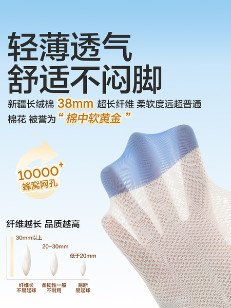 宝宝地板袜夏季薄款纯棉a类室内隔凉防滑袜男童中筒婴儿学步袜子 — 3