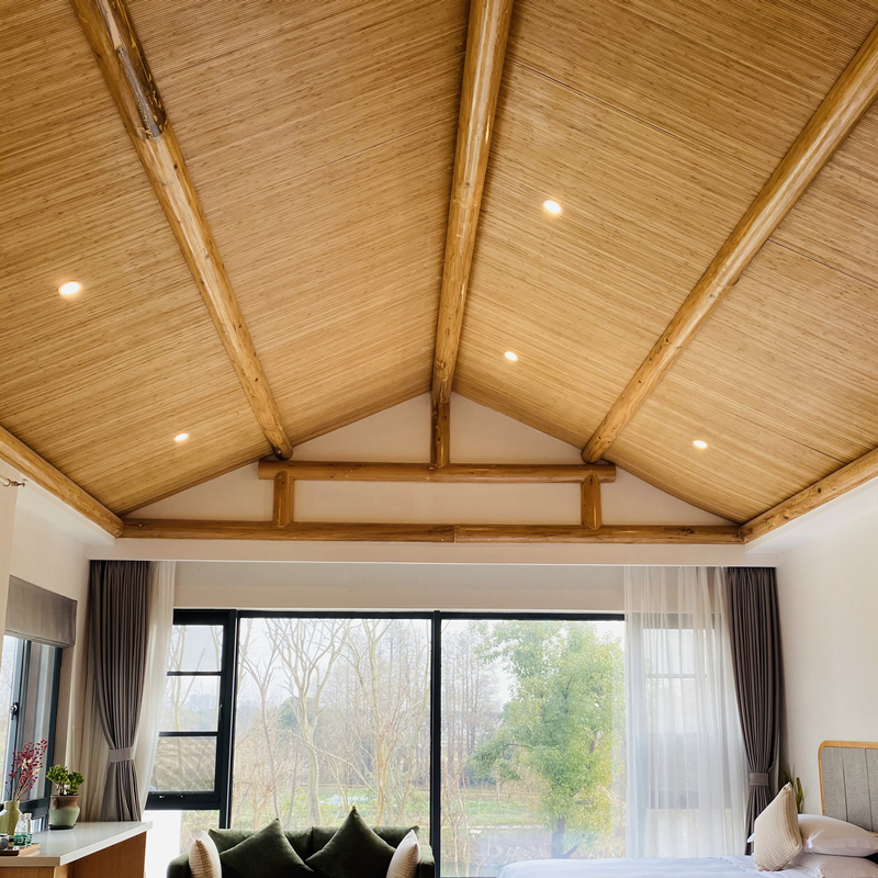 BAMBOO PIECE WIRELESS WEAVING DECORATION CEILING BAMBOO MAT WALL RETRO DECORATION HOTEL B&B RESTAURANT TEA ROOM PASTORAL STYLE