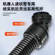 Robot corrugated pipe 360 degree rotary joint wire hose universal lock female nylon PA plastic waterproof elbow